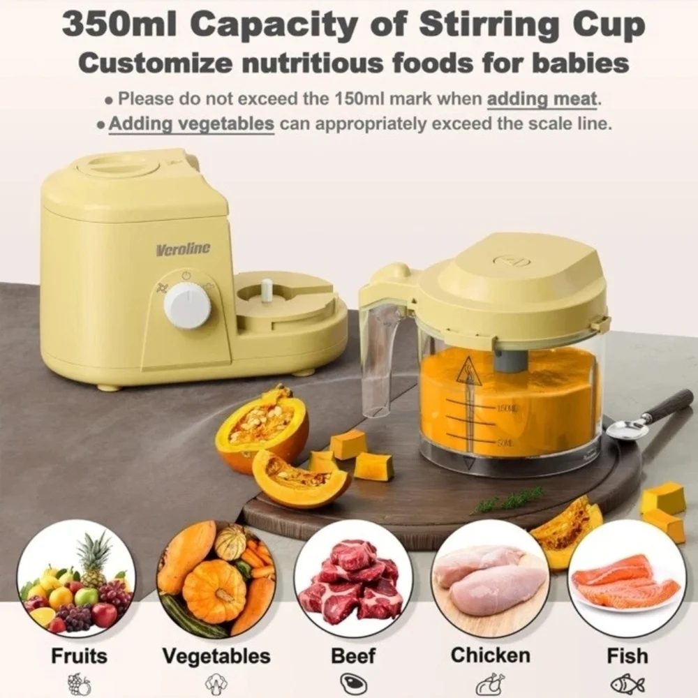 Veroline Baby Food Maker, One Button Rotate‎ Control Baby Food Maker NEW/Unused